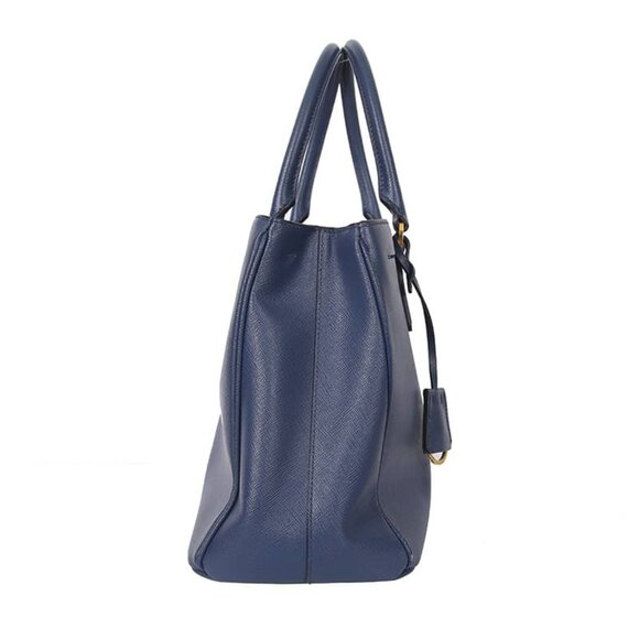 Prada Medium Galleria Blue Leather Hand Bag - Picture 6 of 16